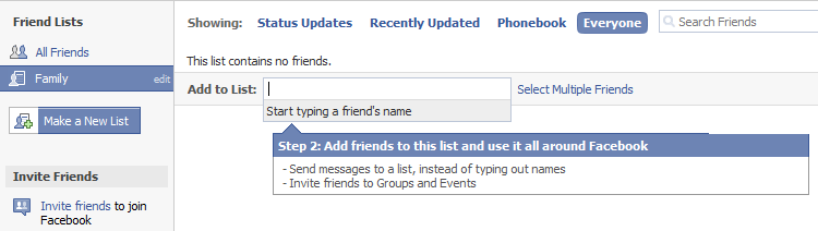 add friends to facebook list